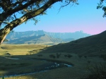 view of the drakensberg from our campsite