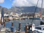 table mountain behind the waterfront